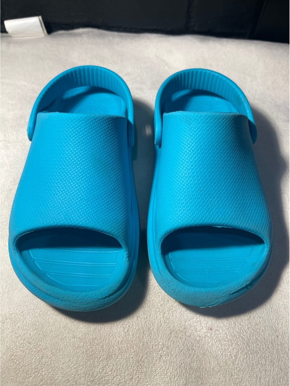 Reef Blue Slip-On Sandals with Back Strap